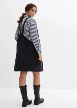 Damen bonprix Bekleidung·Blazer|Umstandsmode|Umstands-Latzkleid aus Baumwoll-Cord mit Stretch