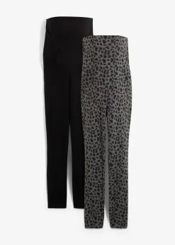 Damen bonprix Umstandsmode|Nachhaltigere Materialien|Umstandsleggings aus Bio-Baumwolle (2er Pack)