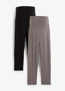 Damen bonprix Umstandsmode|Bekleidung·Blazer|Umstands-Leggings in Capri-Länge (2er Pack)