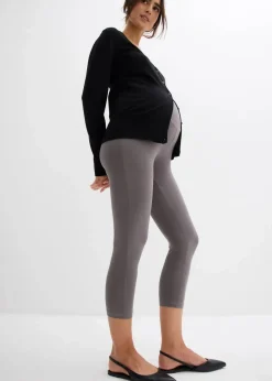 Damen bonprix Umstandsmode|Bekleidung·Blazer|Umstands-Leggings in Capri-Länge (2er Pack)