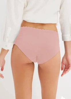 Damen bonprix Wäsche·Still- & Umstandswäsche|Wäsche·Baumwollunterwäsche|Umstandspanty mit Bio-Baumwolle und Spitze (3er Pack)