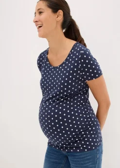 Damen bonprix Nachhaltigere Materialien|Umstandsmode|Umstandsshirts aus Bio-Baumwolle (2er-Pack)