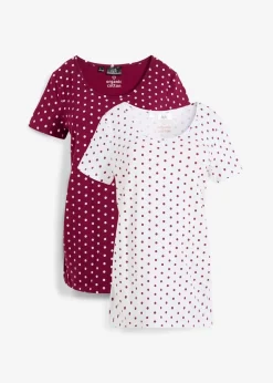 New Umstandsshirts aus Bio-Baumwolle (2er-Pack) Damen Bekleidung·Blazer|Umstandsmode