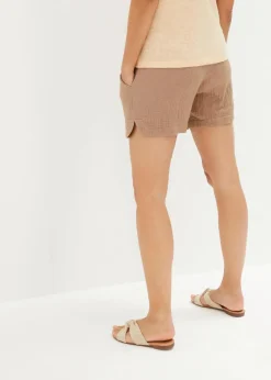 Damen bonprix Umstandsmode|Bekleidung·Blazer|Umstandsshorts aus reinem Baumwoll-Musselin