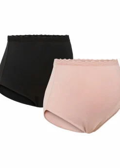 Damen bonprix Wäsche·Still- & Umstandswäsche|Wäsche·Baumwollunterwäsche|Umstandsslip mit Bio-Baumwolle (2er Pack)