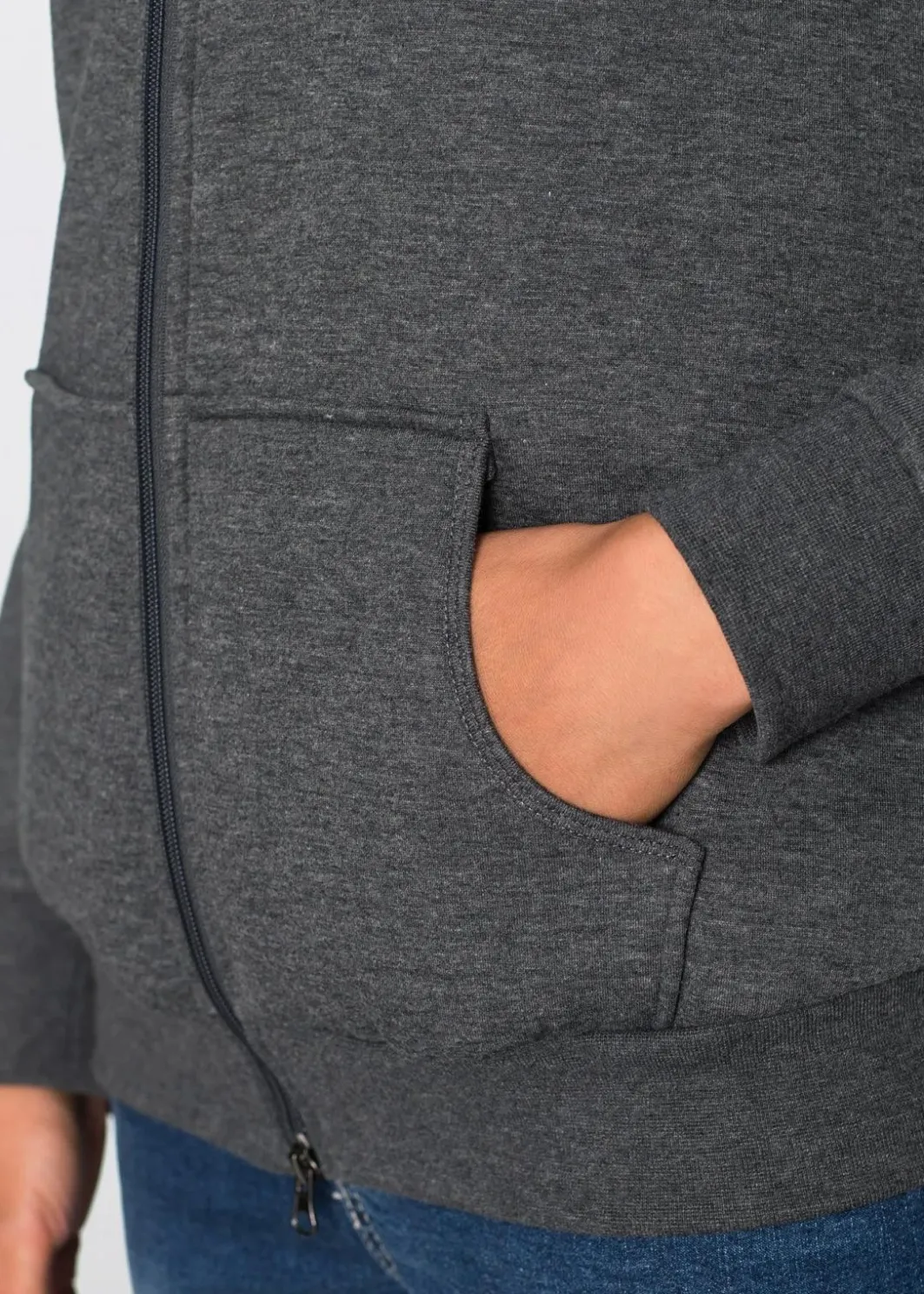 Outlet Umstands-Sweatjacke mit Baby-Einsatz und flauschiger Innenseite Damen Bekleidung·Blazer|Umstandsmode