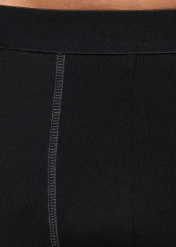 Discount Unterhose aus gerippter Baumwolle mit langem Bein Herren Pyjamas|Boxershorts