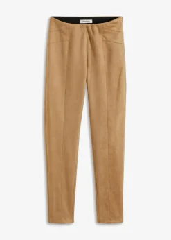 Damen bonprix Bekleidung·Kleider|Hosen|Velourlederimitat-Hose mit Bequembund