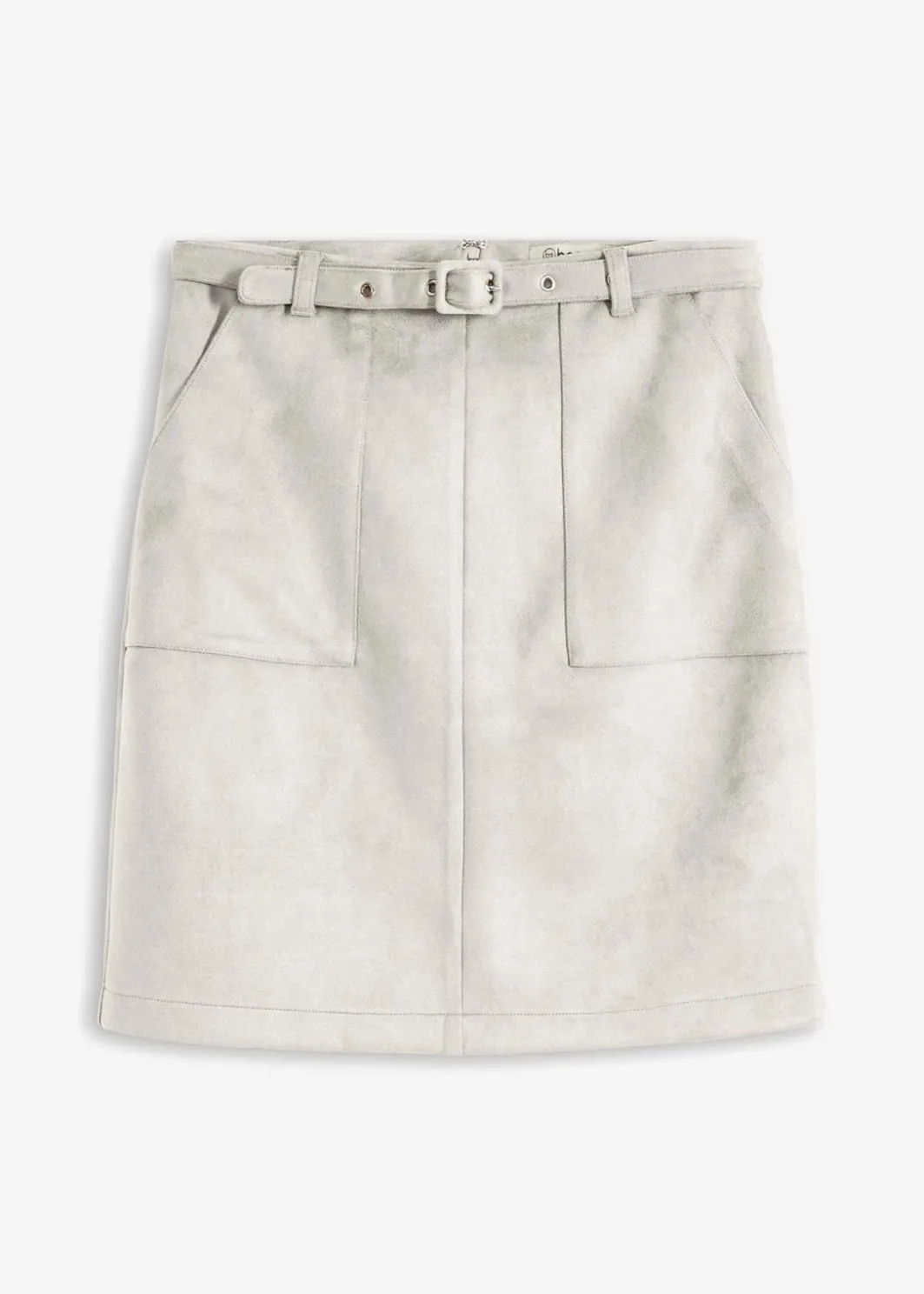 Outlet Velourlederimitat-Rock mit Gürtel Damen Bekleidung·Sportbekleidung|Röcke
