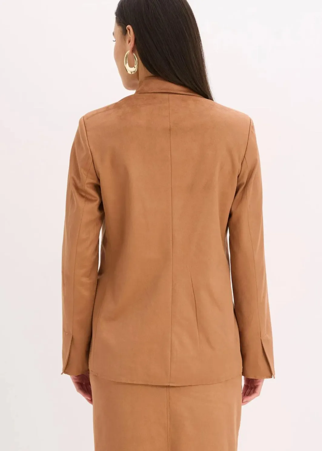 New Velourslederimitat-Blazer Damen Bekleidung·Basics|Blazer