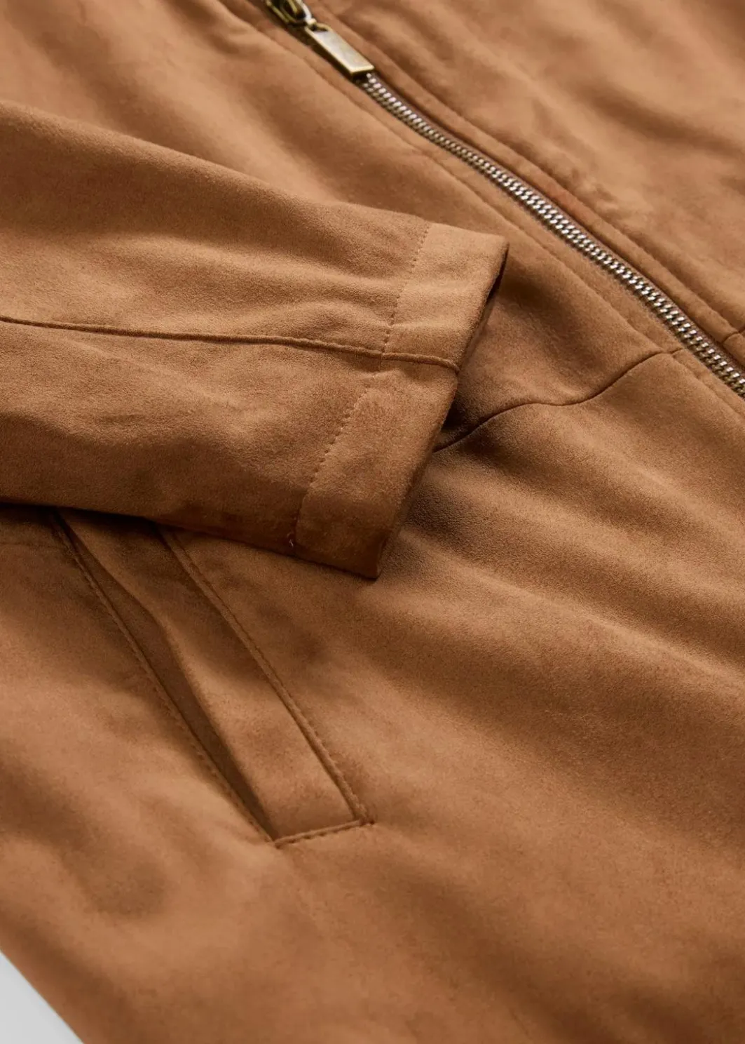 Online Velourslederimitat-Jacke Damen Bekleidung·Hosen|Jacken & Mäntel