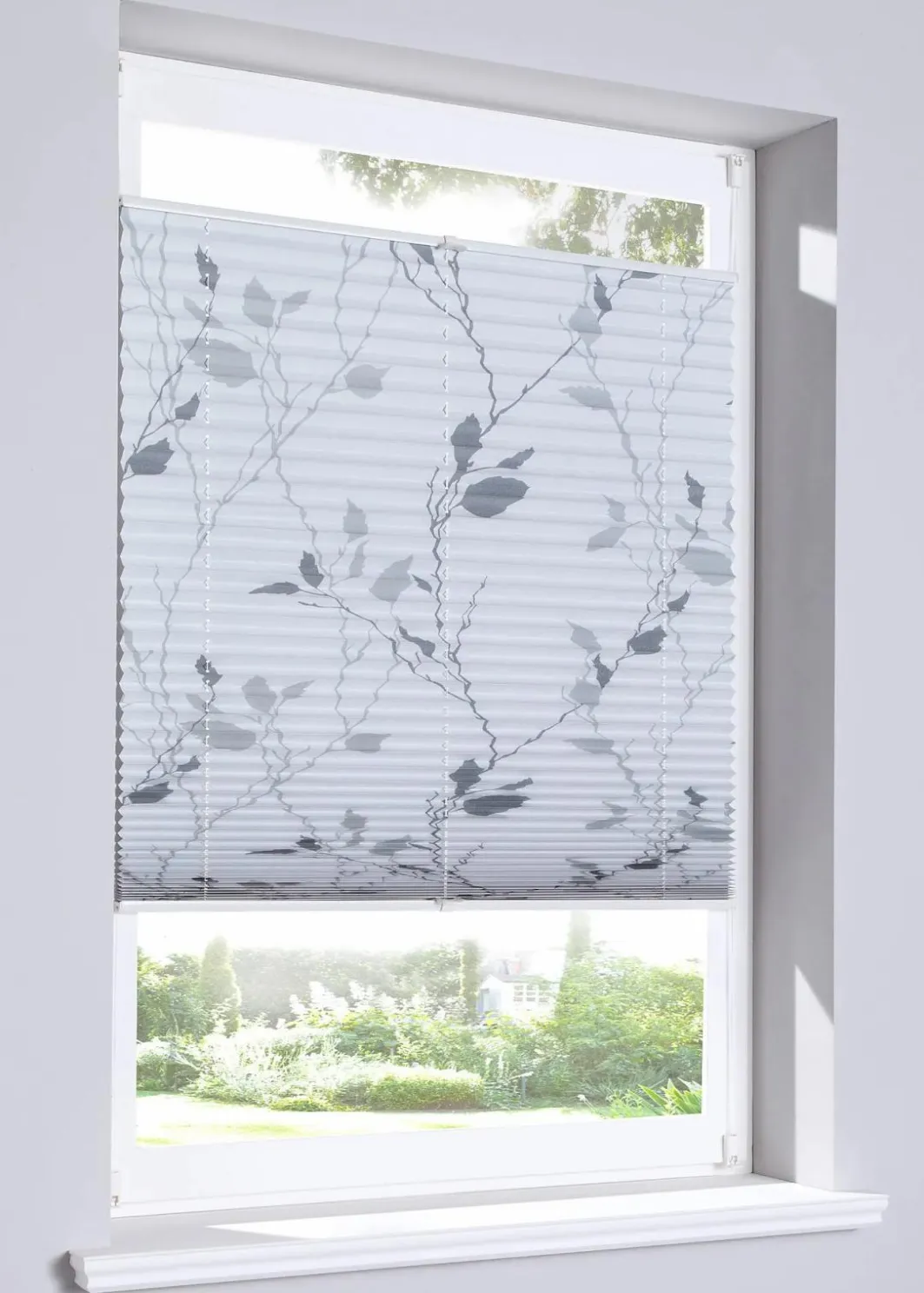 bonprix Fensterverdunkelung|Fensterverdunkelung|Verdunkelungsplissee mit Blumenranken