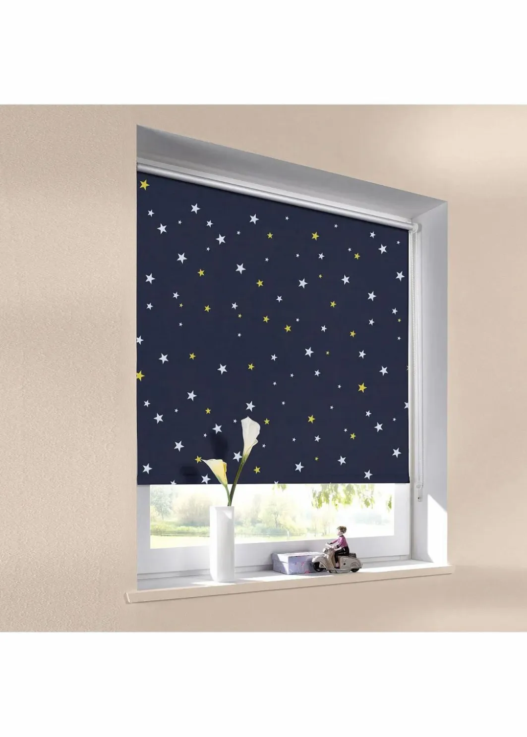 Outlet Verdunkelungsrollo mit Sternen Druck Fensterverdunkelung|Fensterverdunkelung