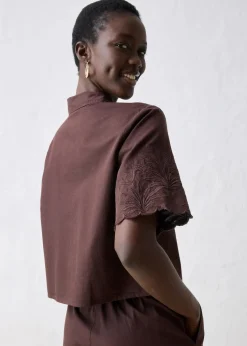 Damen bonprix Bekleidung·Jacken & Mäntel|Premium|verkürzte Hemdbluse mit Seidenanteil