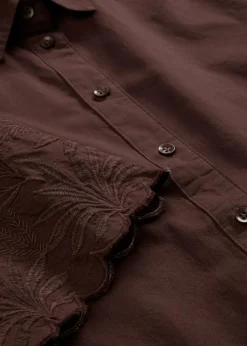 Damen bonprix Bekleidung·Jacken & Mäntel|Premium|verkürzte Hemdbluse mit Seidenanteil