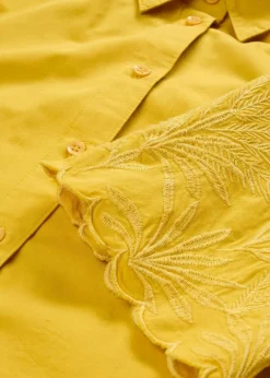 Damen bonprix Blusen & Tuniken|Premium|verkürzte Hemdbluse mit Seidenanteil