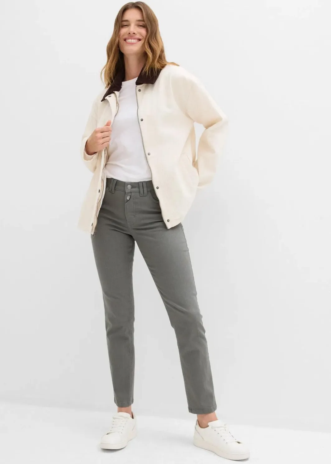 Damen bonprix Bekleidung·Kleider|Hosen|verkürzte Twill-Hose
