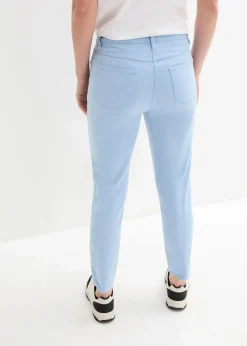 Damen bonprix Hosen|Bekleidung·Kleider|Verkürzte Twill-Hose im Used-Look