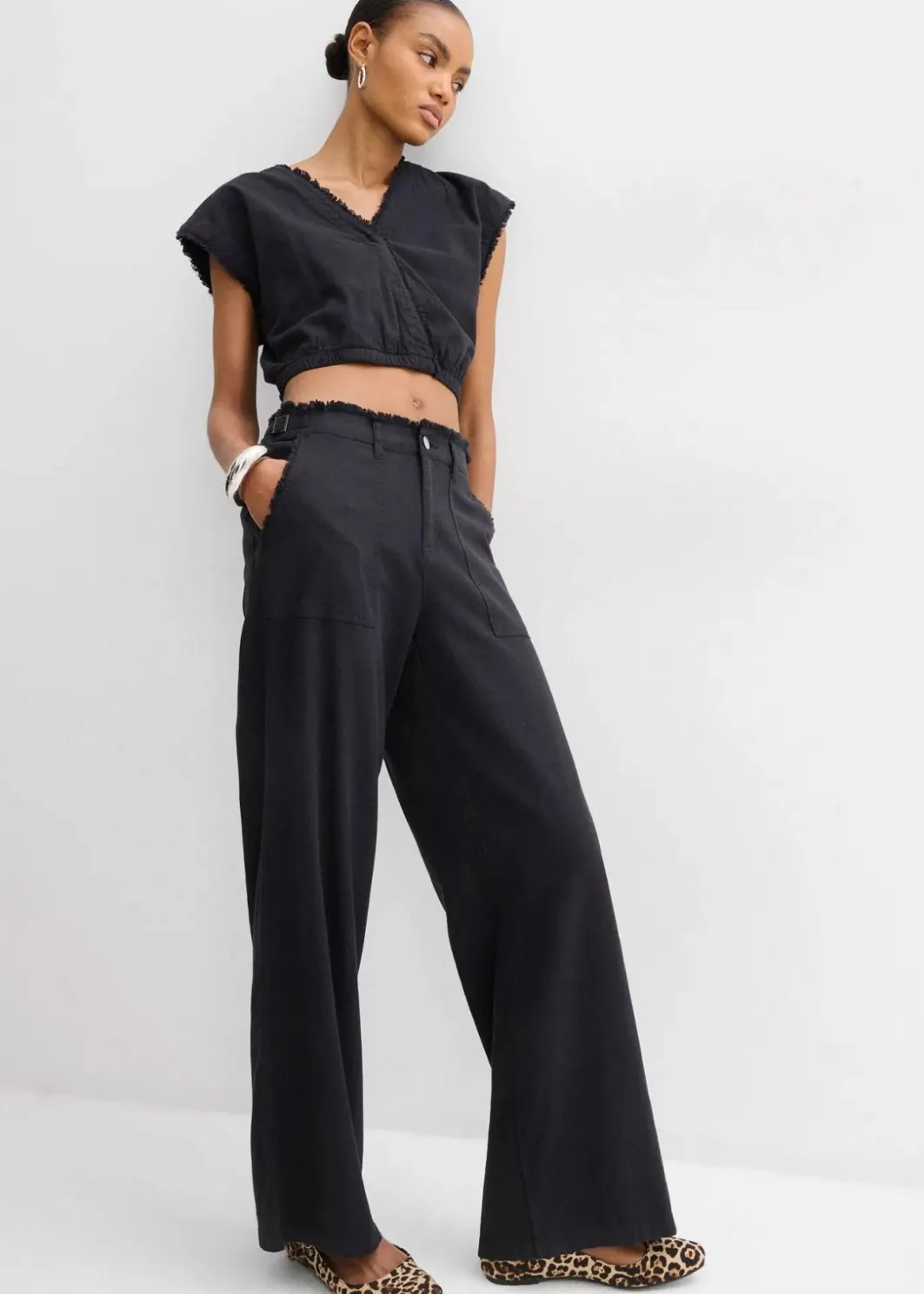 Damen bonprix Blusen & Tuniken|Shirts & Tops|Verkürztes Blusentop