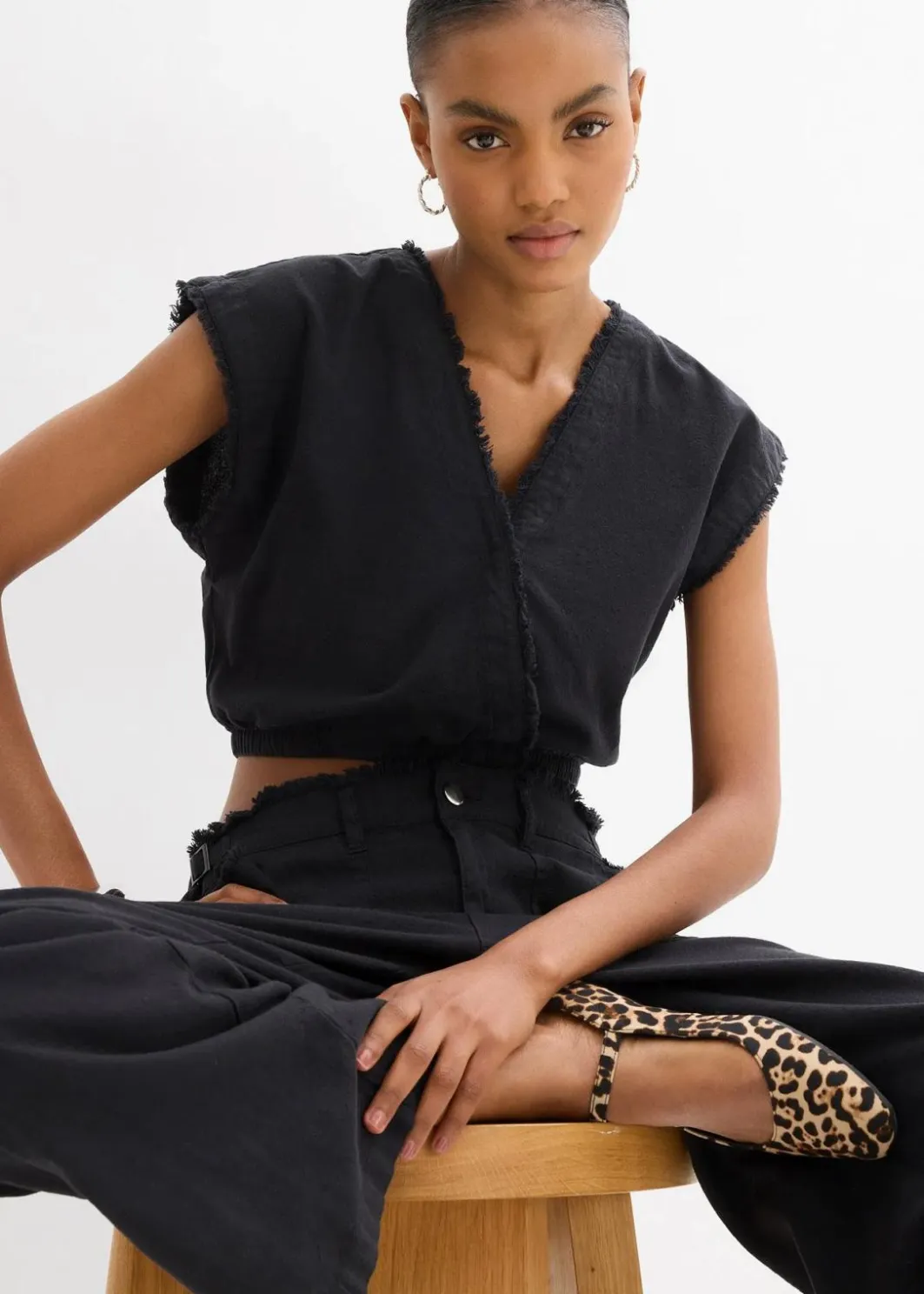 Damen bonprix Blusen & Tuniken|Shirts & Tops|Verkürztes Blusentop