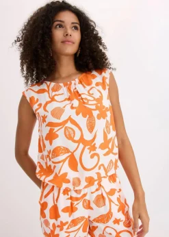 Damen bonprix Bekleidung·Jacken & Mäntel|Blusen & Tuniken|verkürztes Blusentop aus fließender Viskose