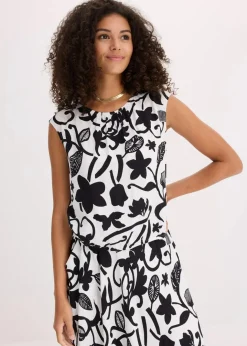 Damen bonprix Nachhaltigere Materialien|Shirts & Tops|verkürztes Blusentop aus fließender Viskose