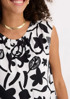 Damen bonprix Nachhaltigere Materialien|Shirts & Tops|verkürztes Blusentop aus fließender Viskose