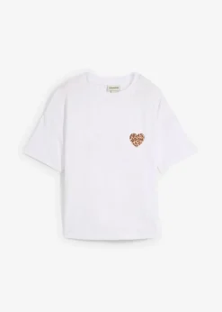 Outlet Verkürztes Shirt mit überschnittener Schulter Damen Shirts & Tops