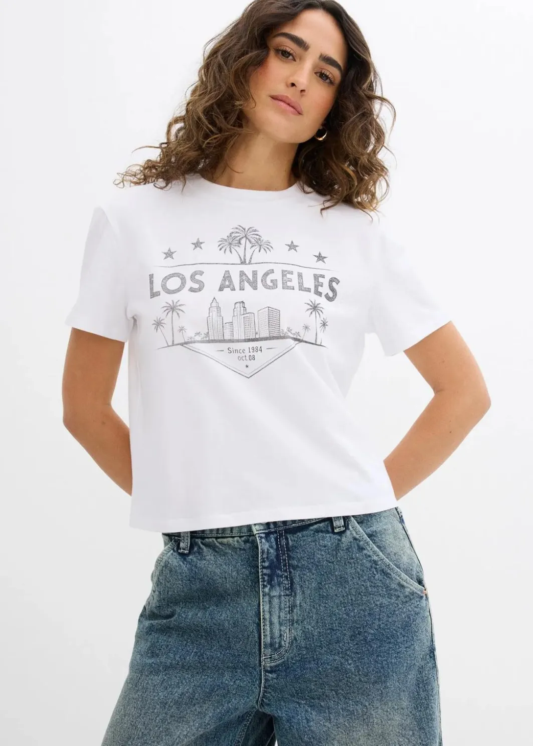 Discount Verkürztes T-Shirt aus Jersey Damen Shirts & Tops