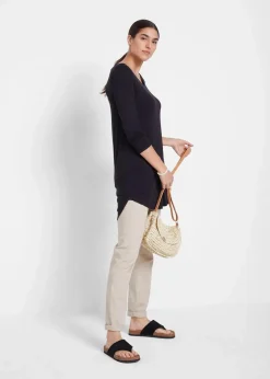 Damen bonprix Shirts & Tops|Viskose Longshirt, Langarm