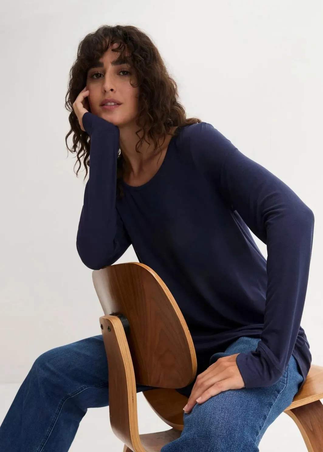 Clearance Viskose Longshirt, Langarm Damen Shirts & Tops