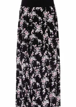 Damen bonprix Kurzgrößen|Bekleidung·Sportbekleidung|Viskose Maxirock