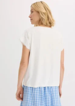 Damen bonprix Shirts & Tops|Viskose Shirt mit Spitze