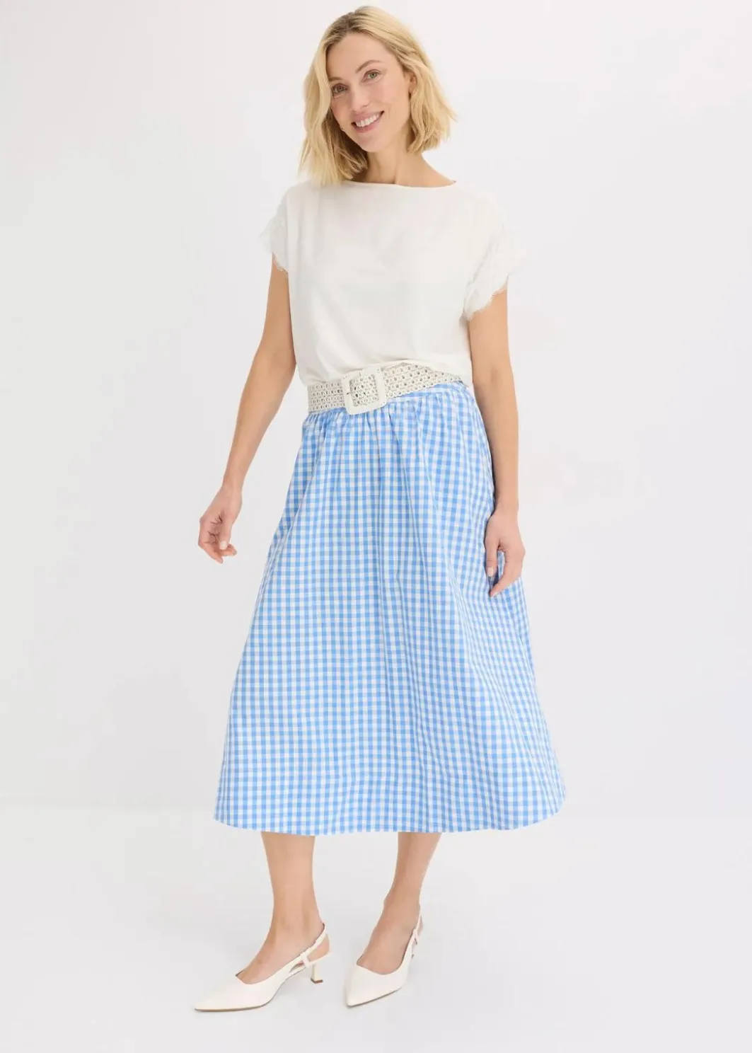 Damen bonprix Shirts & Tops|Viskose Shirt mit Spitze