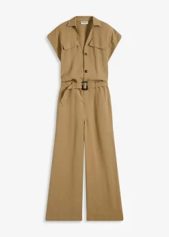 Viskose-Jumpsuit mit Bindeband Damen Bekleidung·Homewear|Jumpsuits