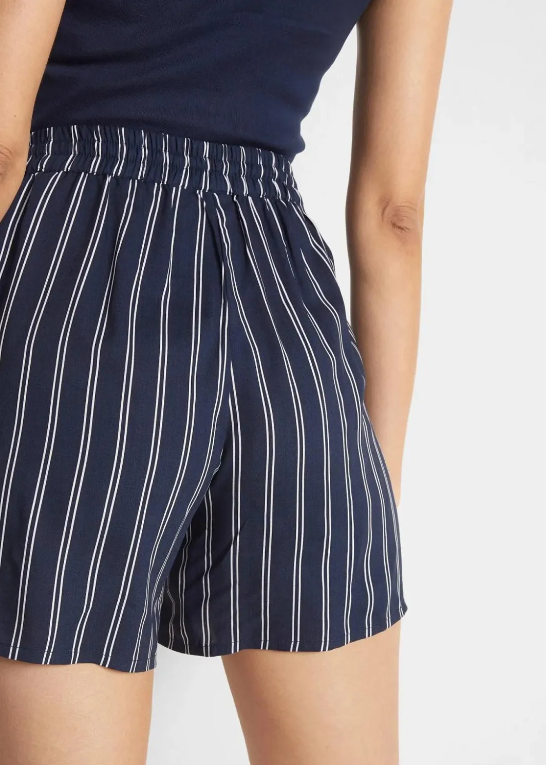 Discount Viskose-Shorts mit Bindegürtel (2er Pack) Damen Nachhaltigere Materialien|Hosen