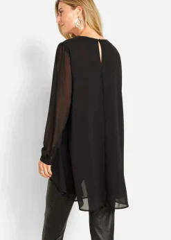 Clearance Vokuhila Long-Tunika Damen Bekleidung·Jacken & Mäntel|Blusen & Tuniken