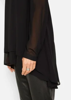 Clearance Vokuhila Long-Tunika Damen Bekleidung·Jacken & Mäntel|Blusen & Tuniken