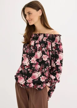 Damen bonprix Blusen & Tuniken|Bekleidung·Jacken & Mäntel|Vokuhila-Bluse