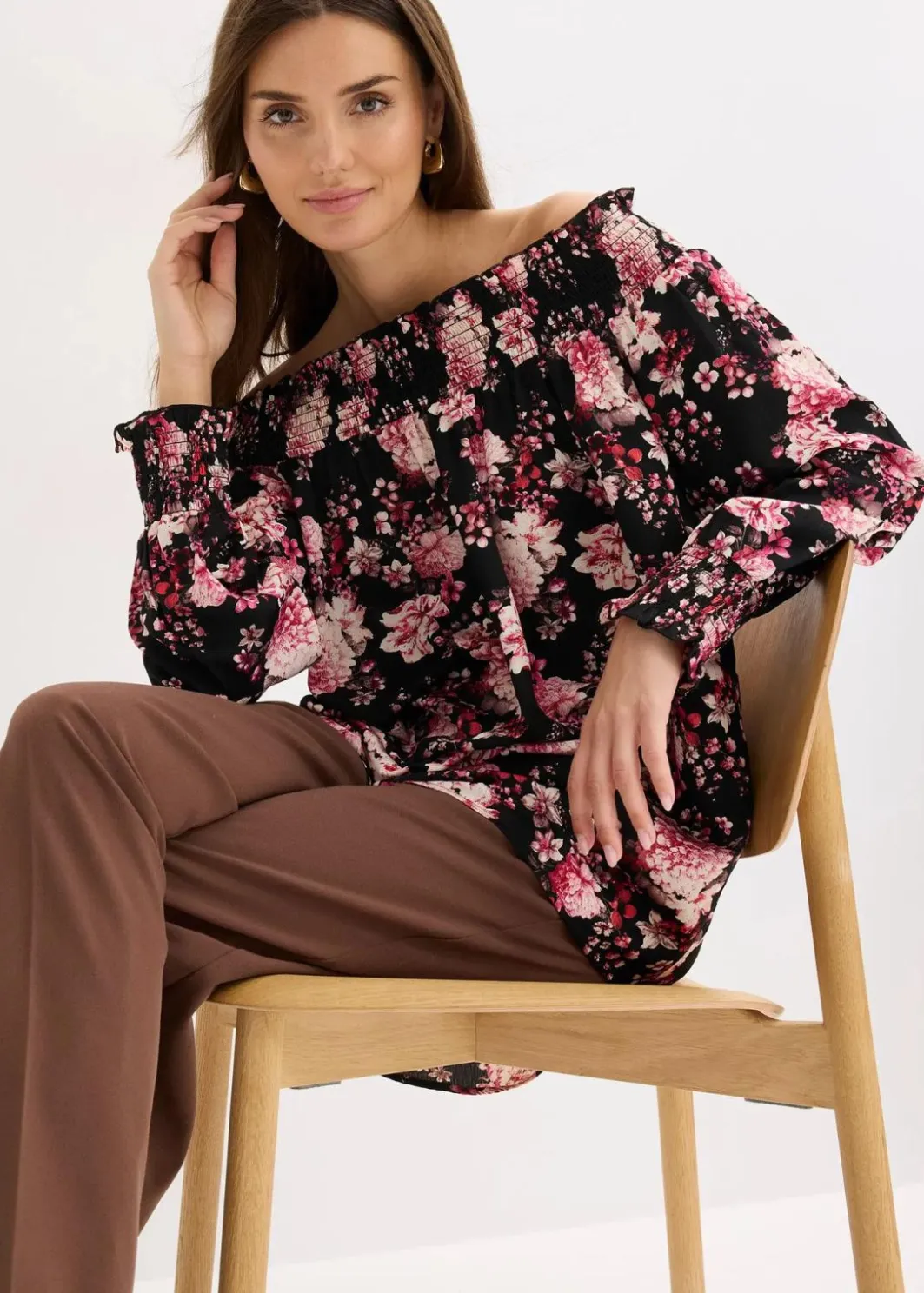 Damen bonprix Blusen & Tuniken|Bekleidung·Jacken & Mäntel|Vokuhila-Bluse