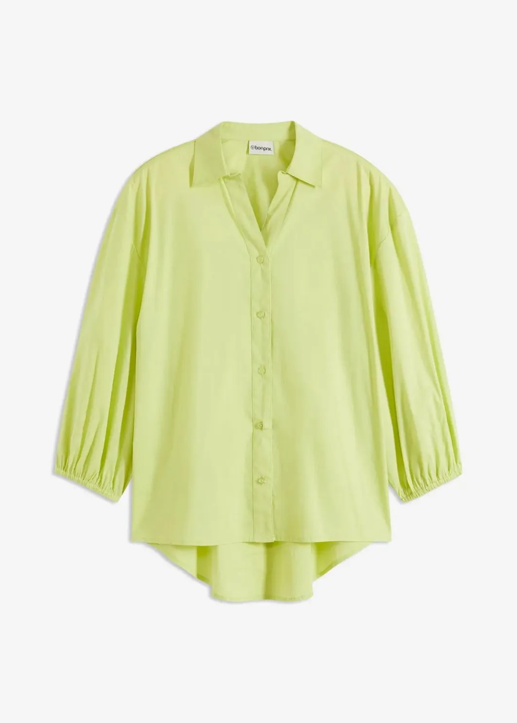 Sale Vokuhila-Bluse aus Baumwoll-Mix Damen Blusen & Tuniken|Bekleidung·Jacken & Mäntel