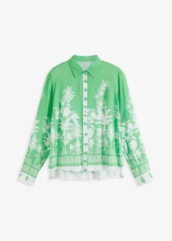 Discount Vokuhila-Bluse aus fließender Viskose Damen Bekleidung·Jacken & Mäntel|Blusen & Tuniken