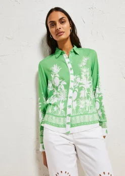 Discount Vokuhila-Bluse aus fließender Viskose Damen Bekleidung·Jacken & Mäntel|Blusen & Tuniken