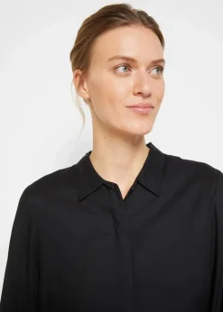 Vokuhila-Bluse aus reiner Viskose Damen Bekleidung·Jacken & Mäntel|Blusen & Tuniken