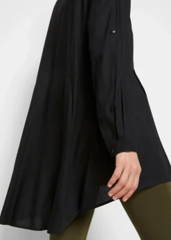 Vokuhila-Bluse aus reiner Viskose Damen Bekleidung·Jacken & Mäntel|Blusen & Tuniken
