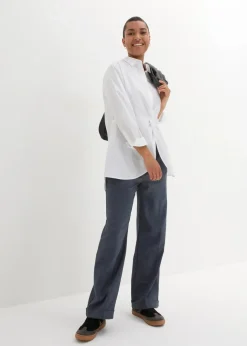 Damen bonprix Bekleidung·Jacken & Mäntel|Blusen & Tuniken|Vokuhila-Bluse in reiner Baumwolle