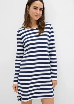 Vokuhila-Kleid aus schwerer reiner Baumwolle Damen Bekleidung·Pullover & Strickjacken|Kleider