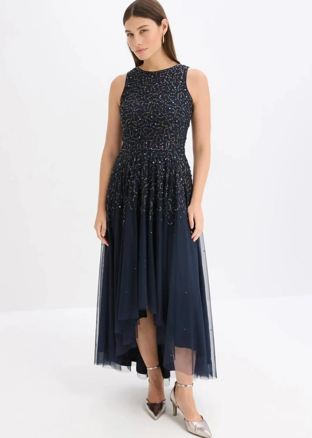 Discount Vokuhila-Kleid mit Pailettenstickerei Damen Bekleidung·Pullover & Strickjacken|Festliche Mode