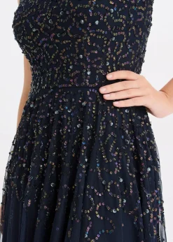 Discount Vokuhila-Kleid mit Pailettenstickerei Damen Bekleidung·Pullover & Strickjacken|Festliche Mode