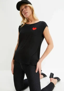Discount Vokuhila-Shirt aus fließendem Viskosemix Damen Shirts & Tops|Nachhaltigere Materialien